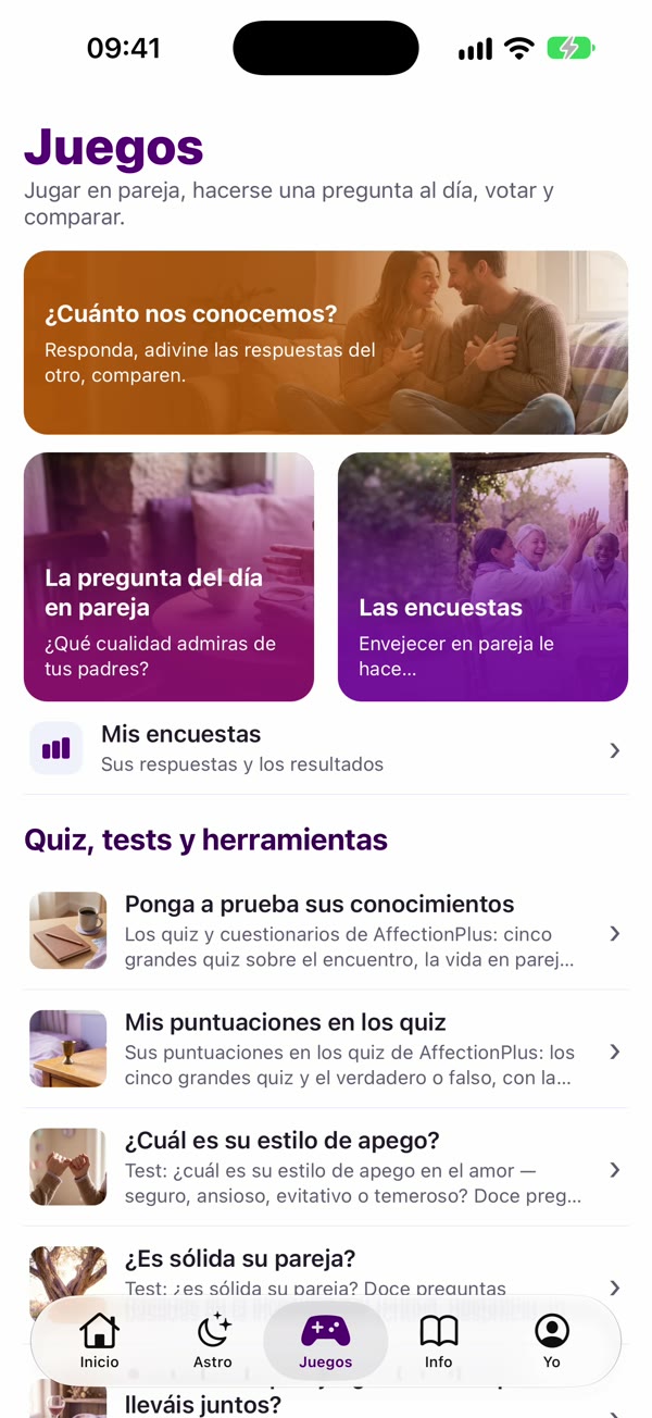 Captura de la app: Juegos