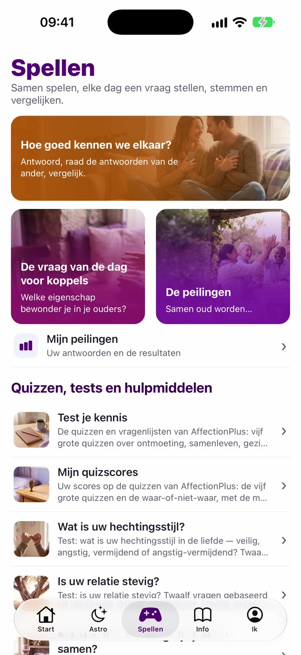 Schermafbeelding van de app: Spellen