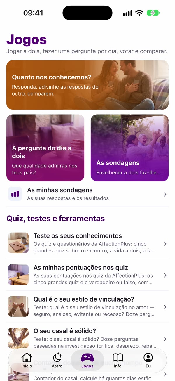 Captura de ecrã da app: Jogos